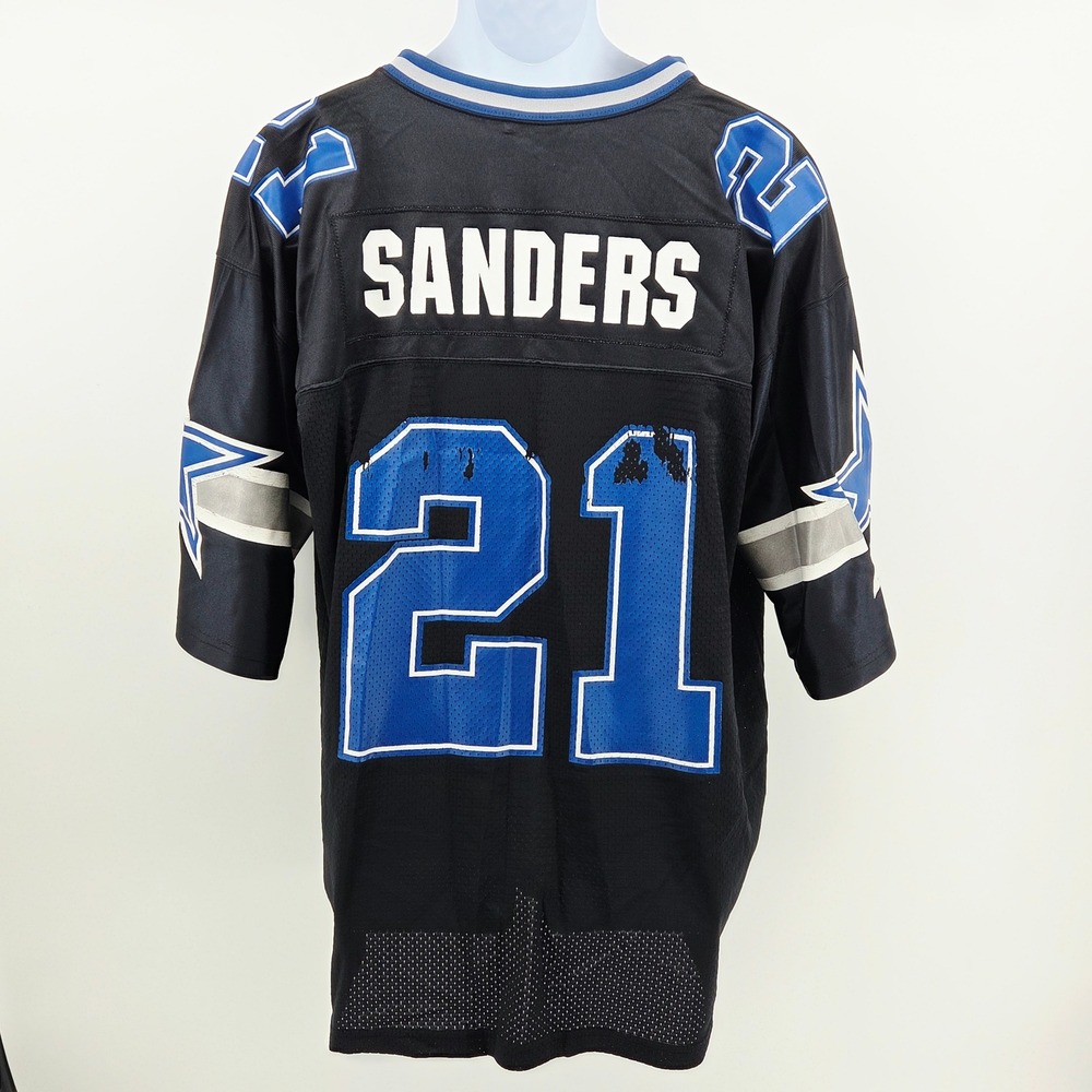 Deion Sanders Dallas Cowboys Vintage 1995‎ Starter NFL Jersey Black Mens 52 XL